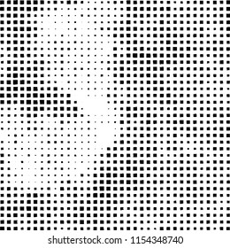 Pattern of randomly placed black squares on white background