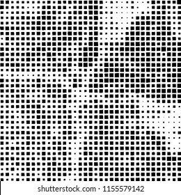 Pattern of randomly placed black squares on white background