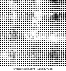 Pattern of randomly placed black squares on white background