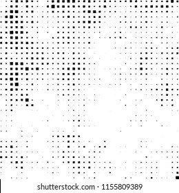 Pattern of randomly placed black squares on white background