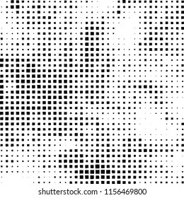 Pattern of randomly placed black squares on white background