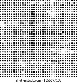 Pattern of randomly placed black squares on white background