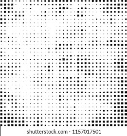 Pattern of randomly placed black squares on white background