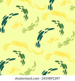 Pattern, rapport dynamic abstract background in green and yellow tones