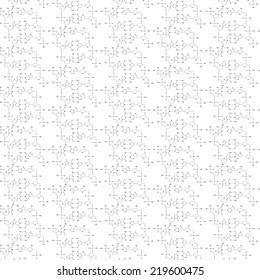 Pattern of real formula DNA on a white background. Vector background.