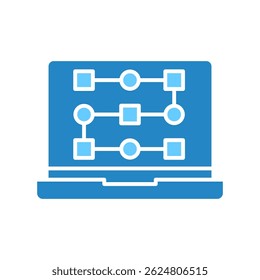 Reconhecimento de padrões de cor de tom duplo, mini ícone de ilustração. use para conceito moderno, impressão, UI, kit UX, web e desenvolvimento de aplicativos. Vetor EPS 10, relacionado com inteligência artificial, tema de tecnologia