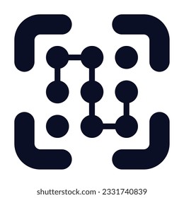 Pattern Recognition Icon Illustration can be used for uiux, web, etc