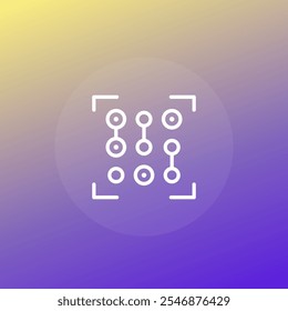 pattern recognition icon in line design, vector