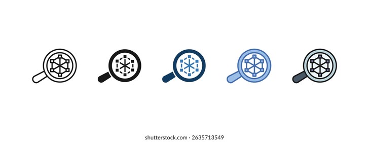 Ícone de Reconhecimento de Padrão define vários estilos de coleção