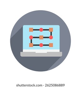 Pattern Recognition rounded color, mini illustration icon. use for modern concept, print, UI, UX kit, web and app development. Vector EPS 10, related to artificial intelligence, technology theme