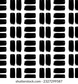A pattern with rectangular grungy strokes arranged in pairs. A background with parallel strokes. Hand-drawn ornament perfect for text, illustrations, cards, sketches, banners, posters, wrapping paper.