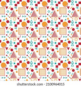 Pattern with rectangular round and triangel