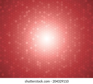 a pattern of red color hexagon shapes for background. Vector. 