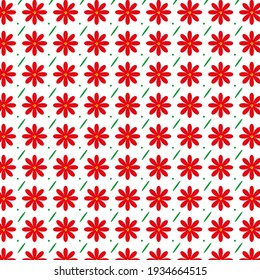 Pattern. Red flowers. Factory Textiles. Gift paper. Wallpaper for walls.