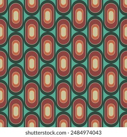 Un patrón de círculos rojos y verdes. Los círculos están dispuestos de una manera que crea una sensación de movimiento y energía. Los colores son vivos y vibrantes, dando la impresión de una escena viva y dinámica