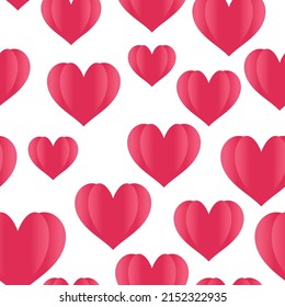 pattern of red hearts for the day of love and friendship
