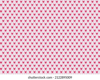 
pattern of red hearts in geometric shape