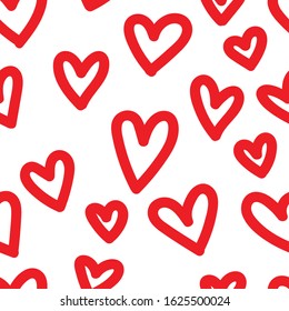 pattern of red hearts for valentine day or wedding