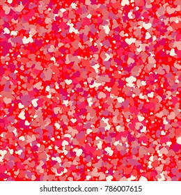 Pattern with red hearts. Valentines Day background.