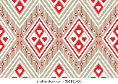 Pattern with red hearts for wrapping paper.