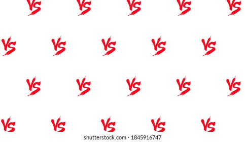 Ein Muster, bestehend aus roten VS-Buchstaben auf weißem Hintergrund