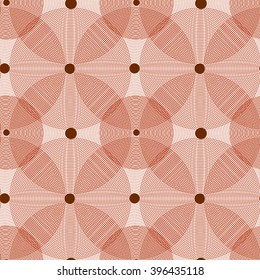 The pattern of red lace circles