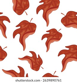 pattern with a red leaf from a deciduous tree, namely from a maple, for Canada Day or autumn designs