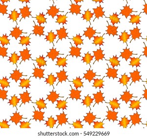 Pattern with red leaves