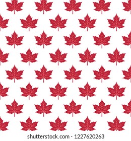 pattern with red maple leaves 