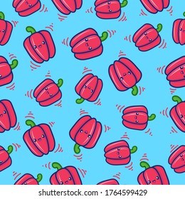 Pattern red pepper Seamless, cute red pepper background, for banner wall wallpaper pattern can be editable eps file, etc
