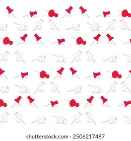 A pattern with red pins in different positions
