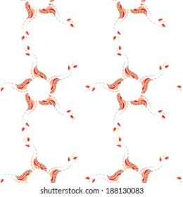 pattern, red, stars, white, light,