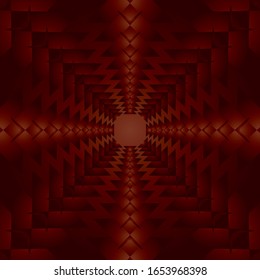 A pattern of red triangles extending into the middle. Vector design.