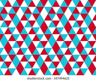 pattern with red ,white and blue triangles