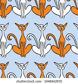 pattern of the red and white cats