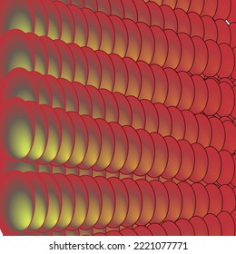 pattern with red and yellow balls. Abstraction.