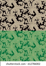 pattern; repeatable element; curls for a background as a pattern; for printing on fabrics and wallpaper