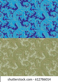 pattern; repeatable element; curls for a background as a pattern; for printing on fabrics and wallpaper