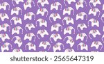 Pattern repeating elephants with multicolored blanket. Elephant day, elephant protection. Animal of Africa, India. Circus, zoo. Seamless background.