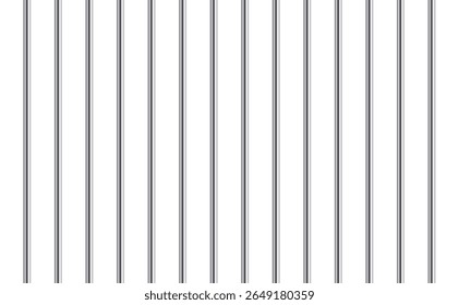 A pattern of repeating vertical metal bars on a white background. Suitable for backgrounds or graphic elements in design projects, simple and repeatable texture.
