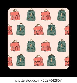 pattern retro backpacks bags luxury beauty travel design cover