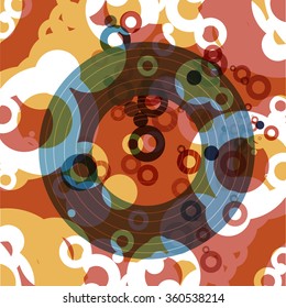 pattern retro color circles
