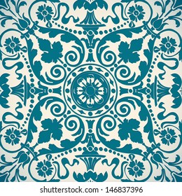 pattern in retro colors. beautiful pattern for design cushions, tablecloths or printing. delicate ornament for design card