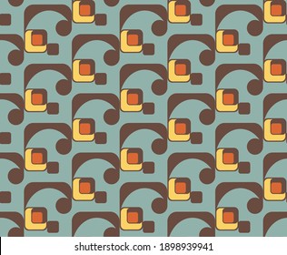 Pattern retro seamless vintage with design Geometric elements.