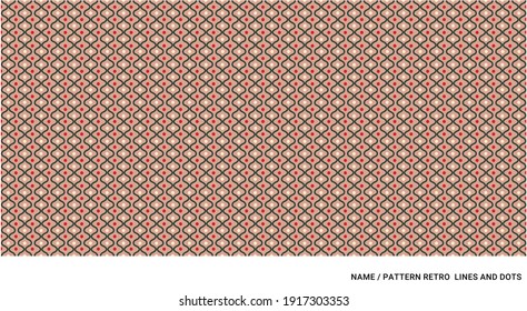 pattern in retro style lines and dots