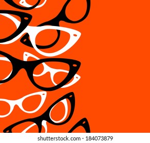 pattern retro sunglasses. vector abstract background 