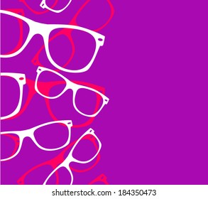 pattern retro sunglasses. vector abstract background 