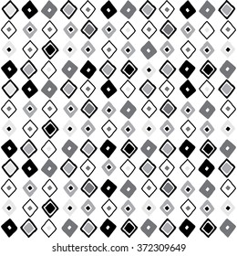 Pattern with rhomb. Geometric pattern with monochrome rhombs.
