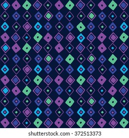 Pattern with rhomb. Geometric pattern with monochrome rhombs.