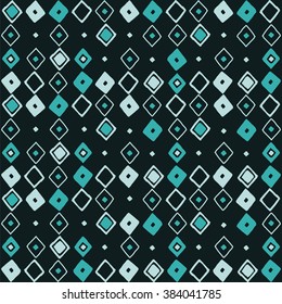 Pattern with rhombus. Geometric pattern with hand drawn rhombus.